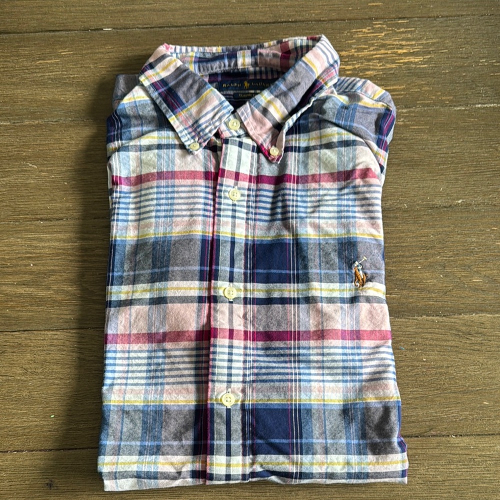 Polo by Ralph Lauren Multicolor Plaid Casual Button Down Shirt